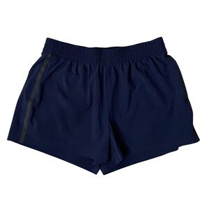 Outerknown Woman’s Dark Blue Board Shorts Zipper Pocket Elastic Waist Small